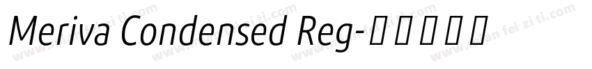 Meriva Condensed Reg字体转换
